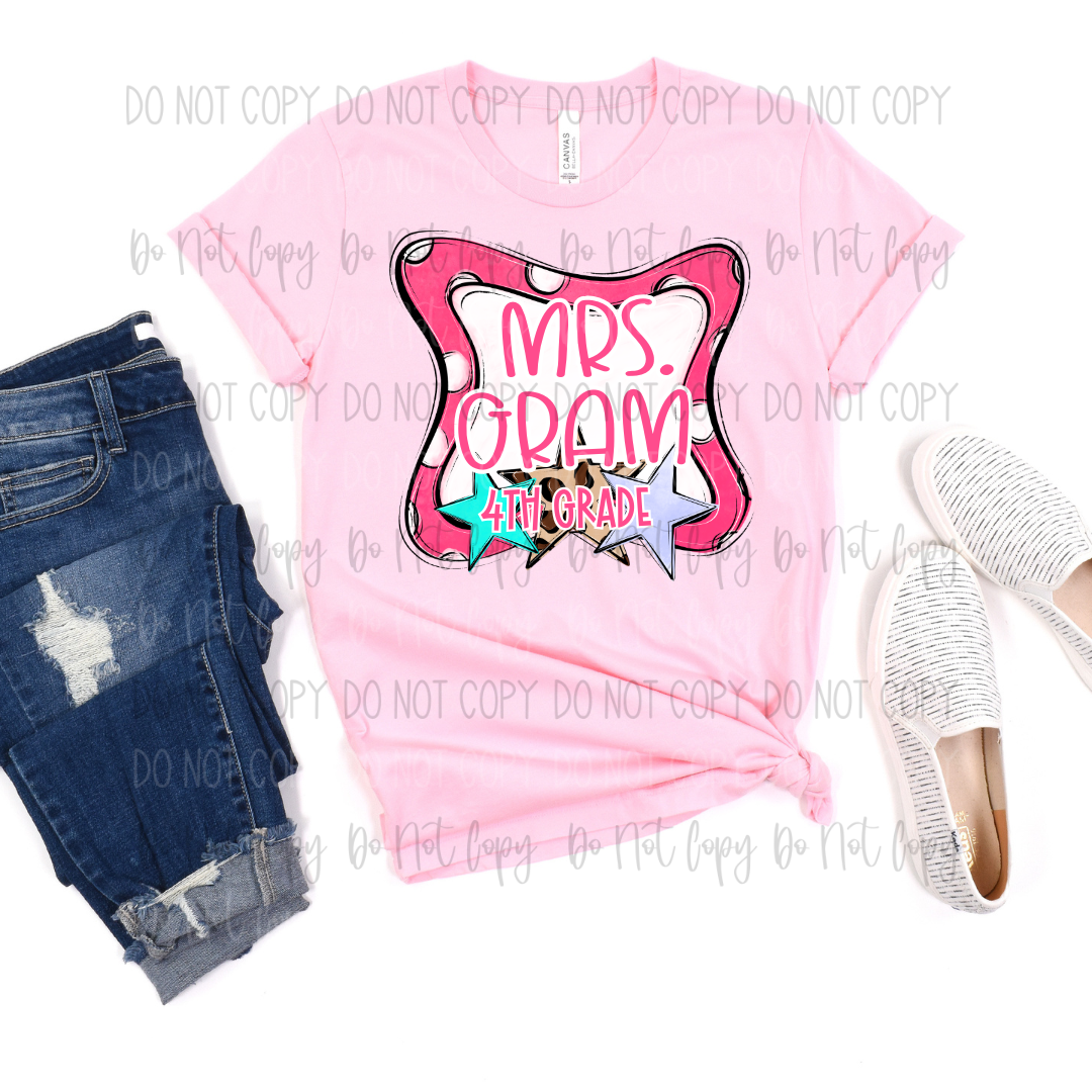 *Personalized Teacher Frame DTF Transfer