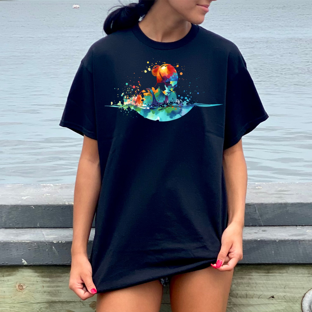 Watercolor Swimmer DTF Transfer