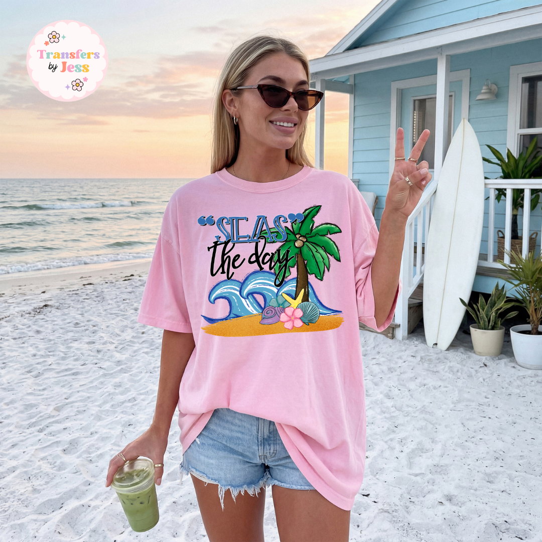 Sea's The Day DTF Transfer