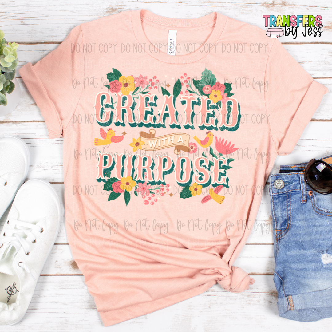 Created With Purpose DTF Transfer