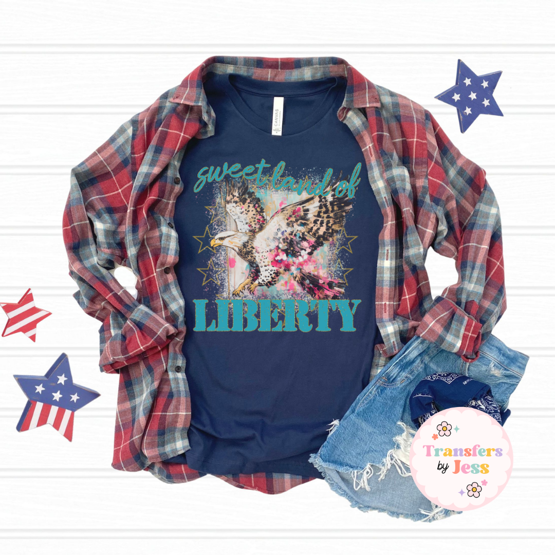 Sweet Land Of Liberty DTF Transfer