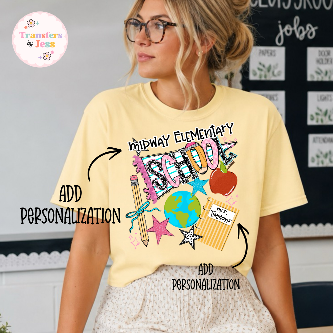 B2S Word Art Pennant Flags DTF Transfer