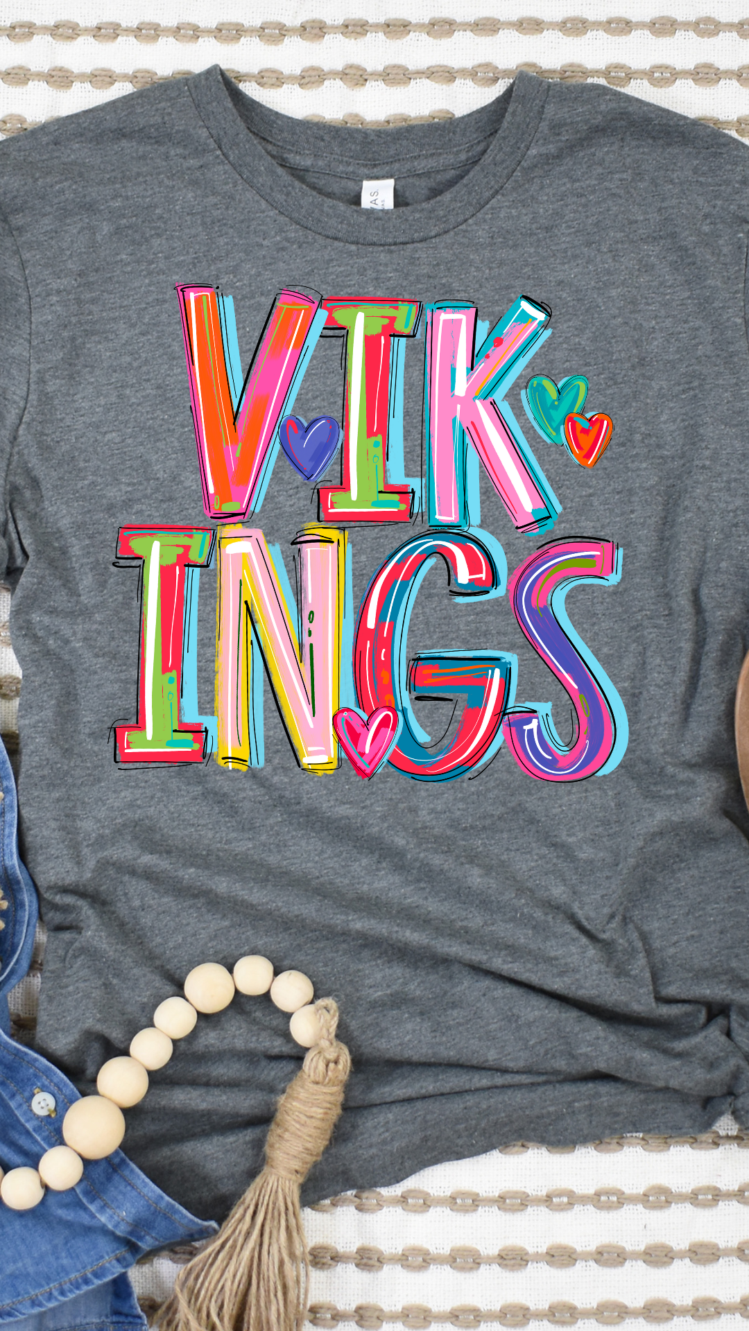 Cheery Doodle Vikings DTF Transfer