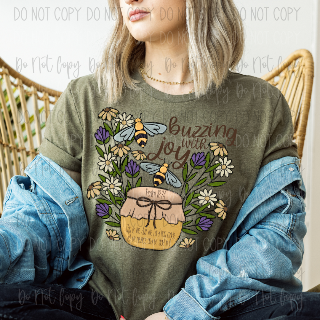 Buzzing With Joy DTF Transfer