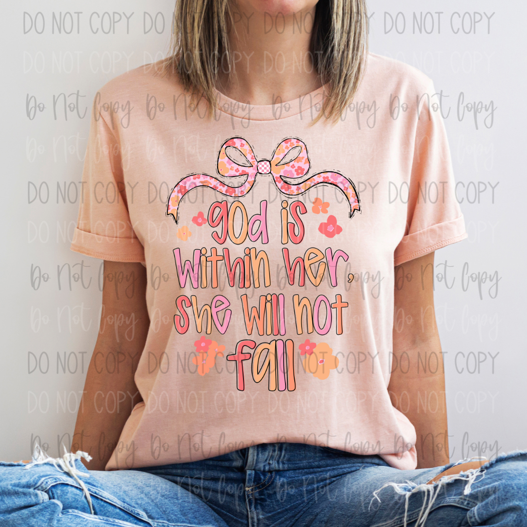 God Is Within Her DTF Transfer