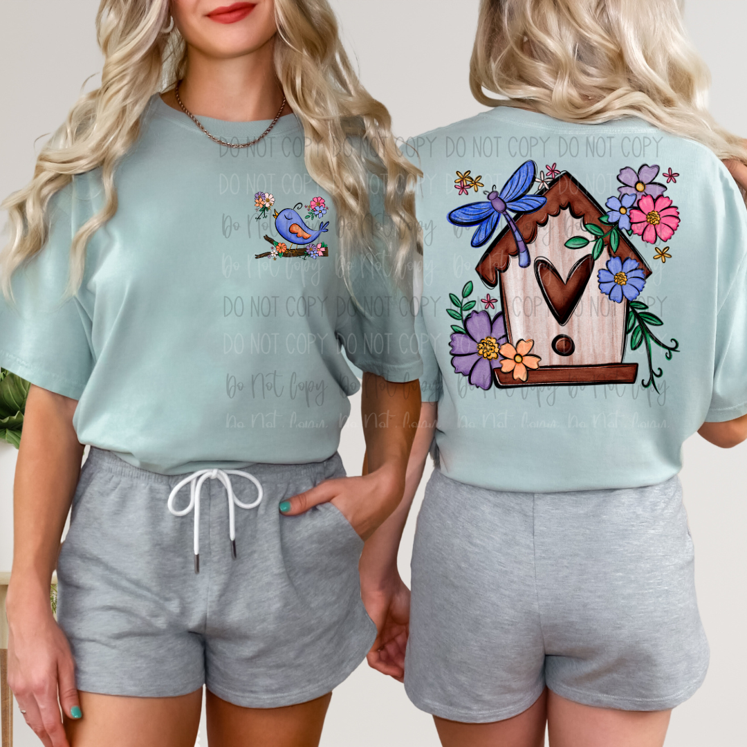 Spring Birds Front Back DTF Transfer