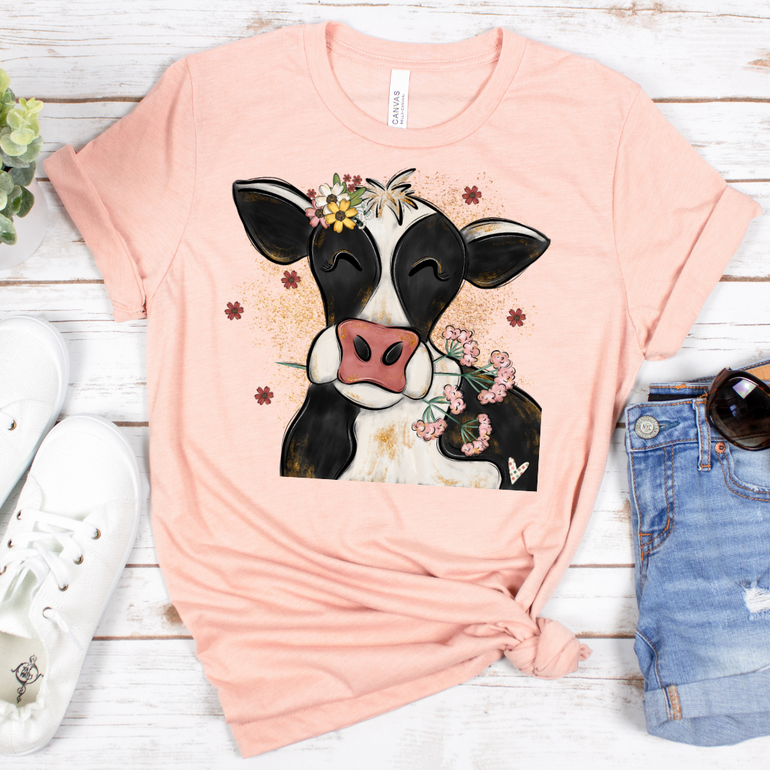 Spring Floral Heifer DTF Transfer