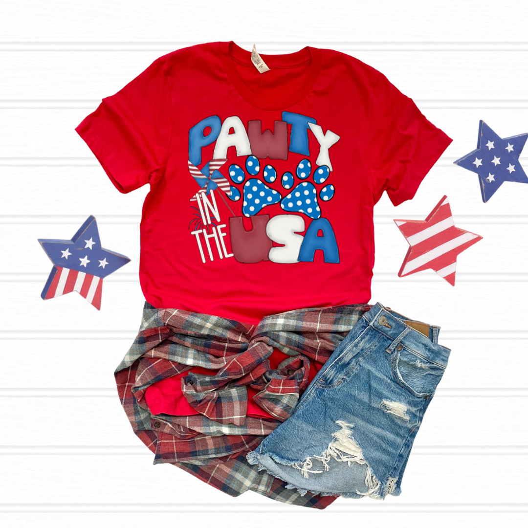 Pawty In The USA DTF Transfer