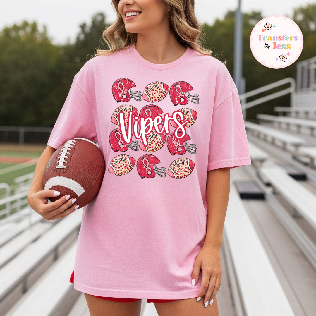 Pink Out Mascot DTF Transfer