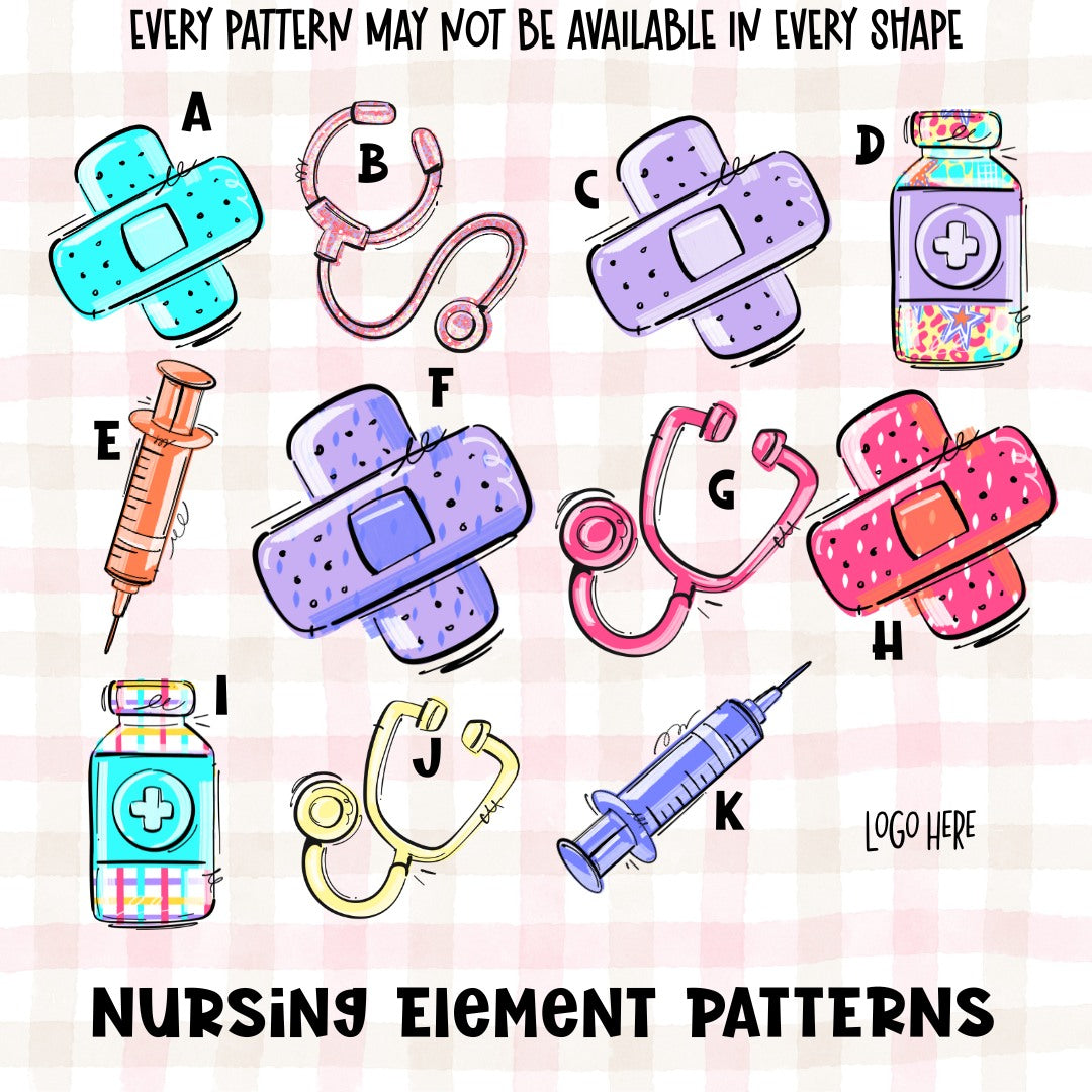 Nurse Stethoscope Monogram DTF Transfer