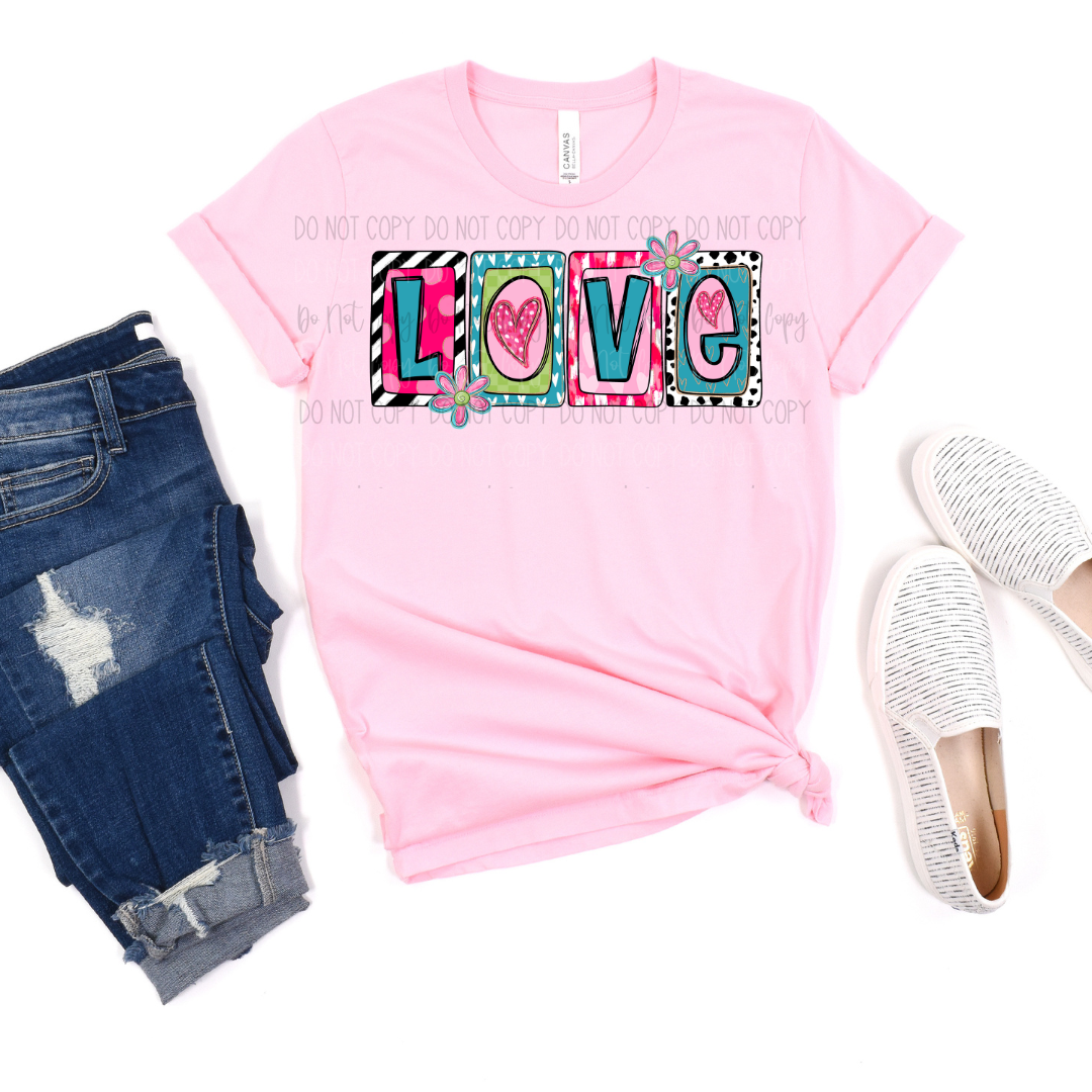 Love Valentine Box DTF Transfer