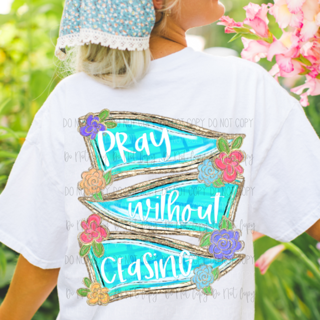 Floral Faith Pennants DTF Transfer