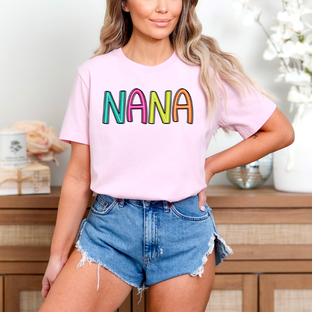 Nana Bright Dots DTF Transfer