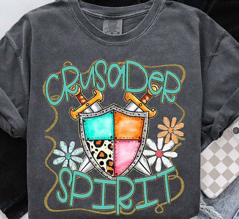 *Custom Teal/Gold Funky Mascot DTF Transfer