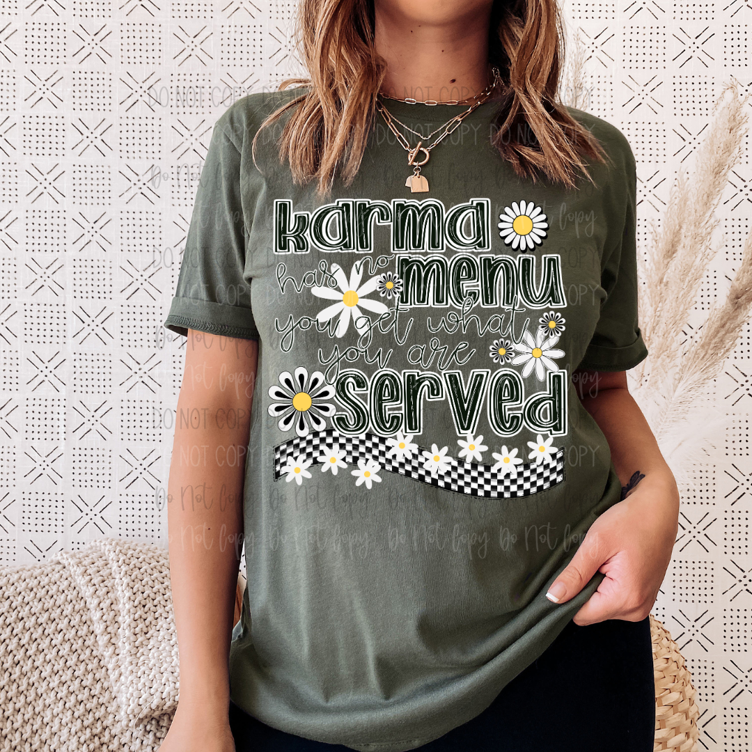 Karma Menu DTF Transfer