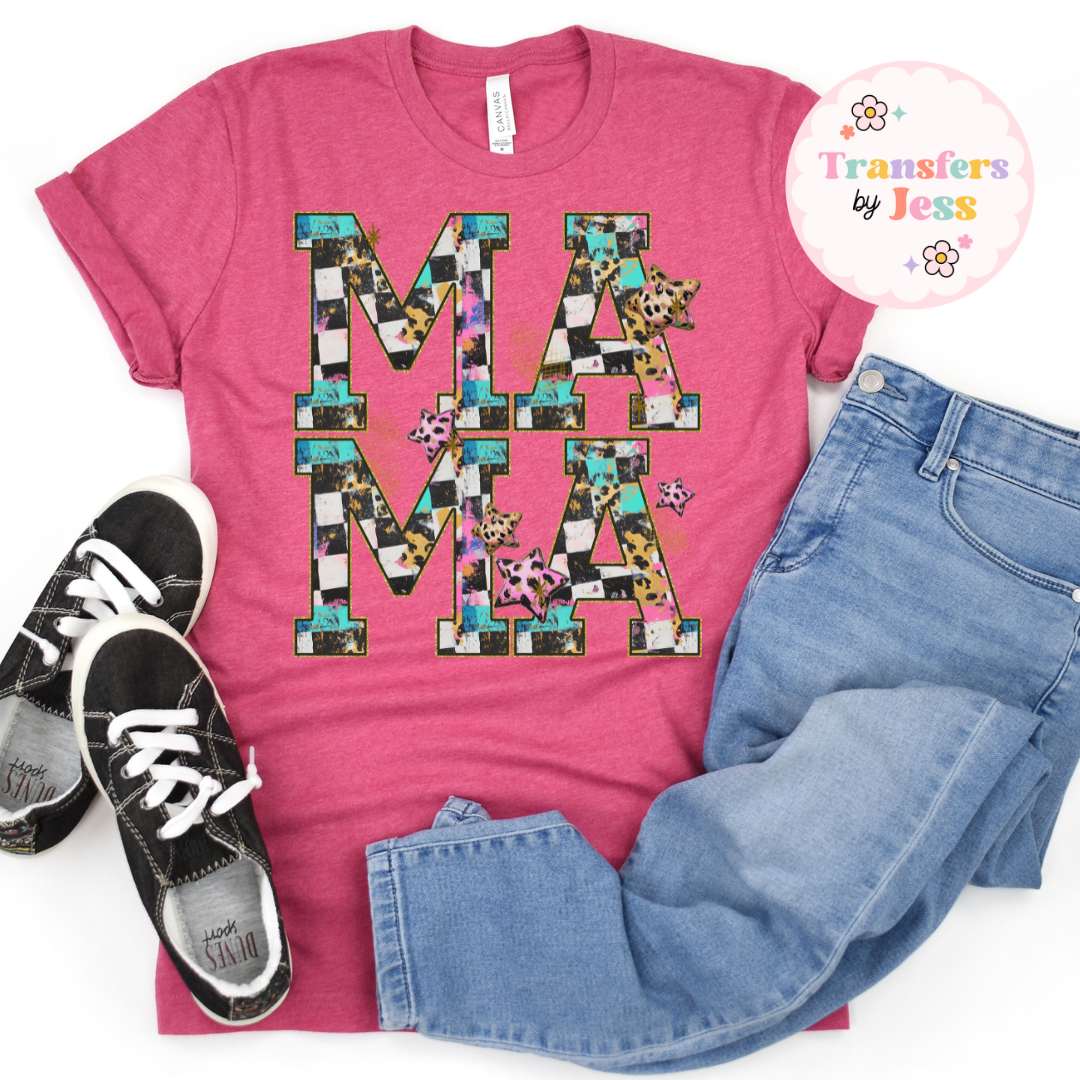 Mama Western Checks DTF Transfer