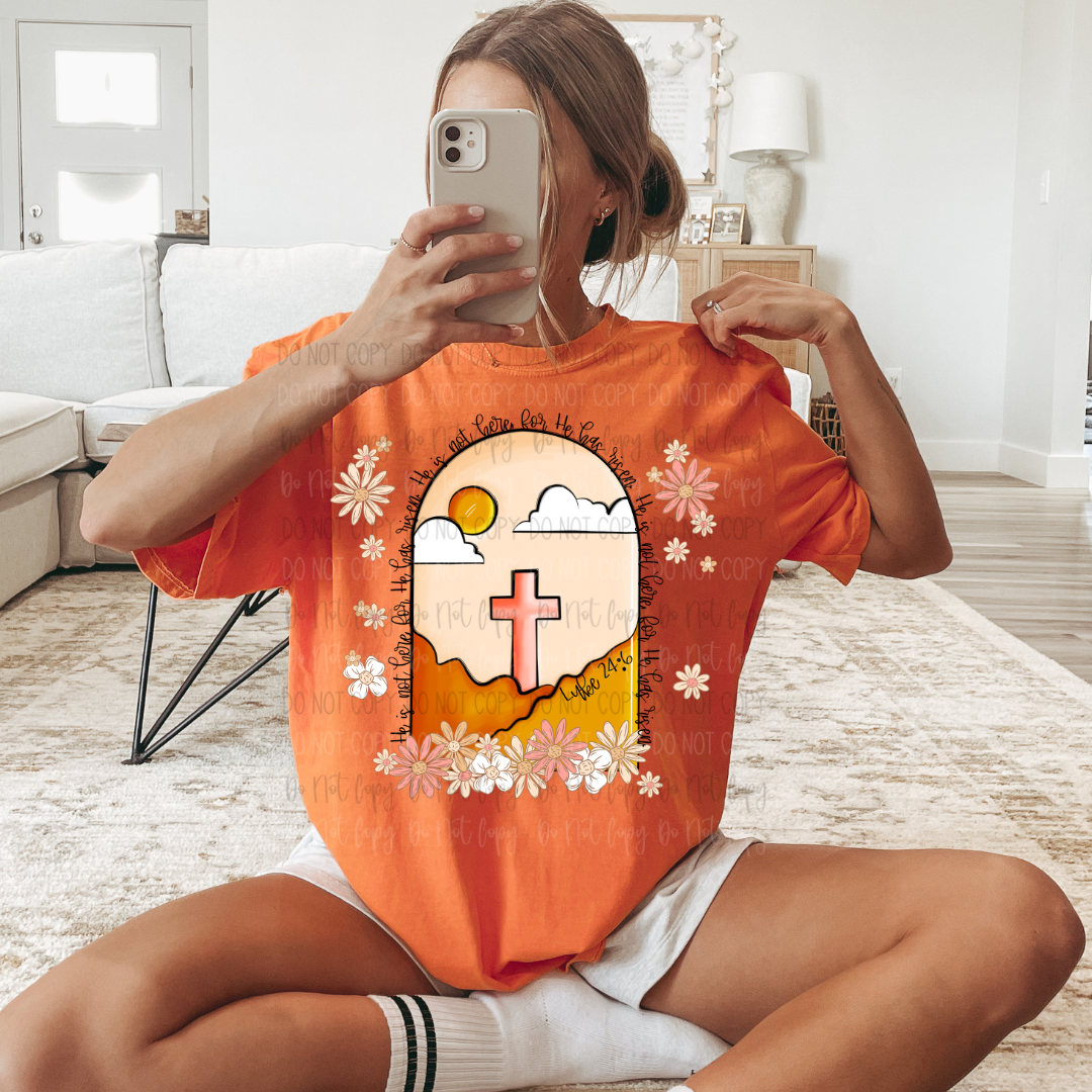 He Is Risen Arch DTF Transfer