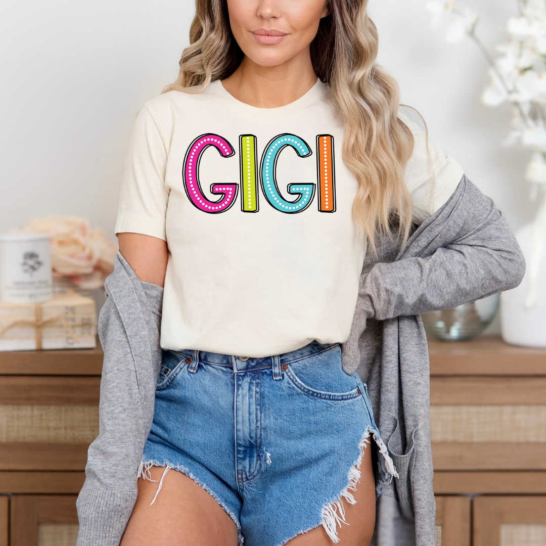 Gigi Bright Dots DTF Transfer