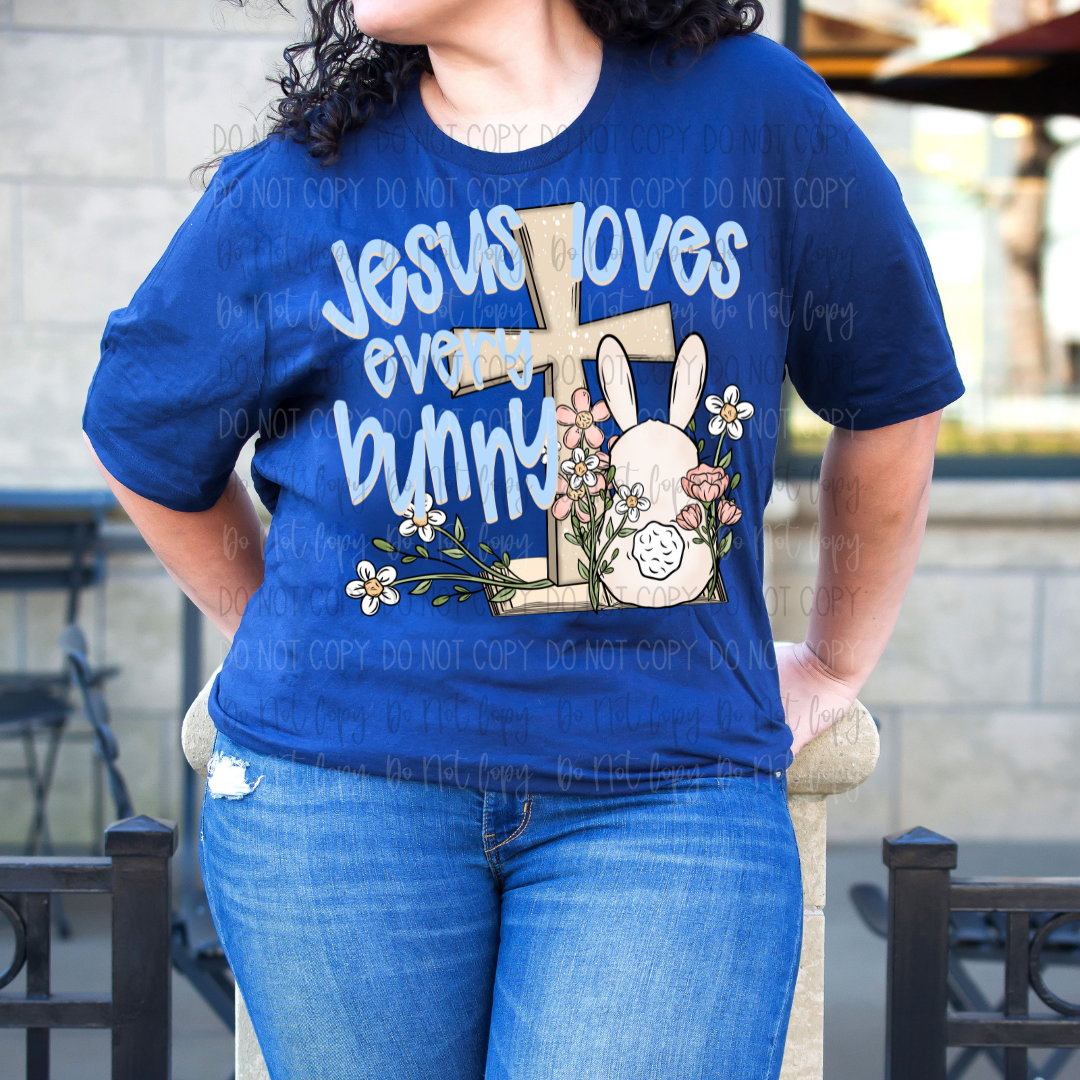 Every Bunny Loves Jesus DTF Transfer
