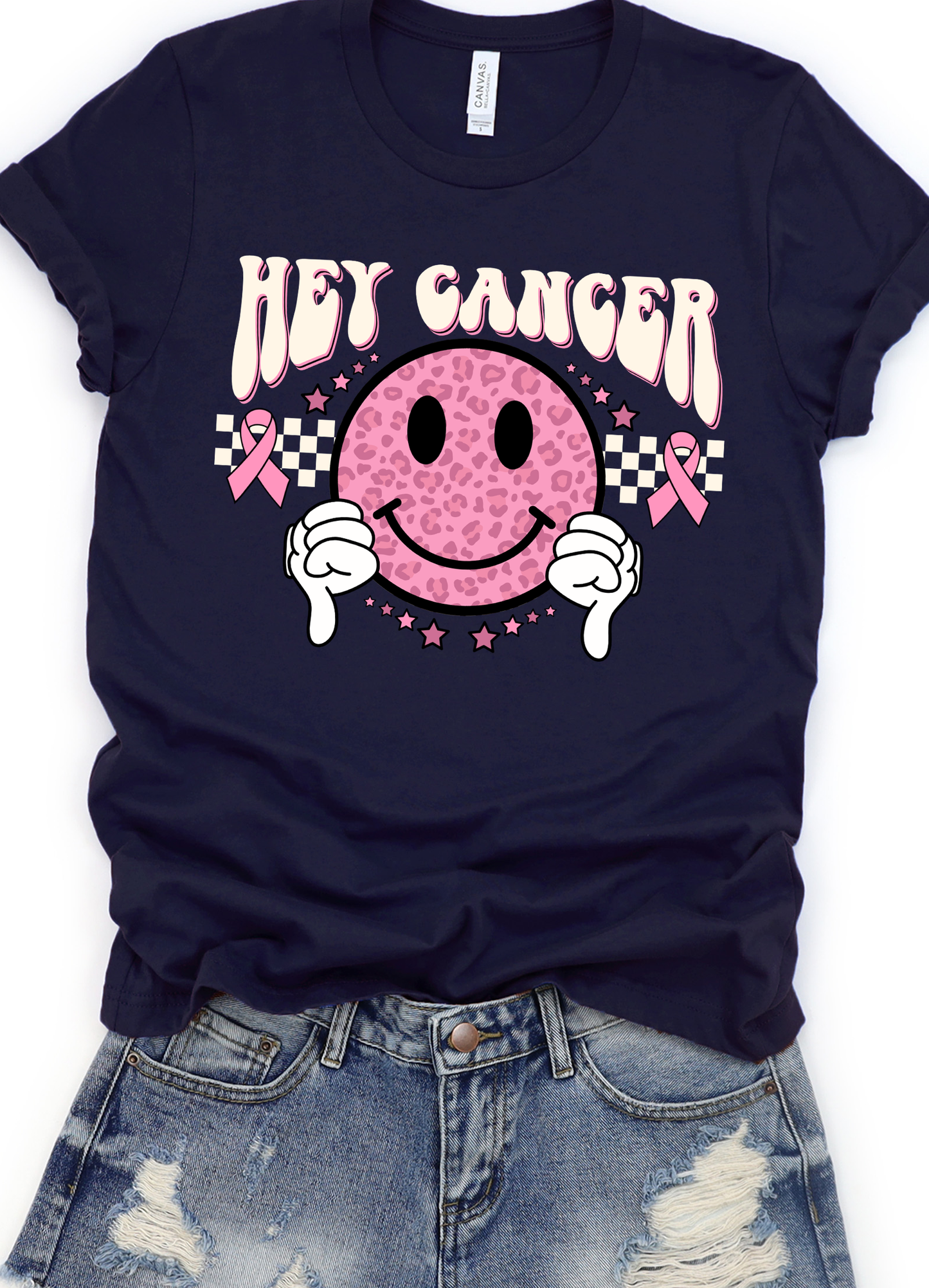 Thumbs Down Breast Cancer DTF Transfers DTF4055