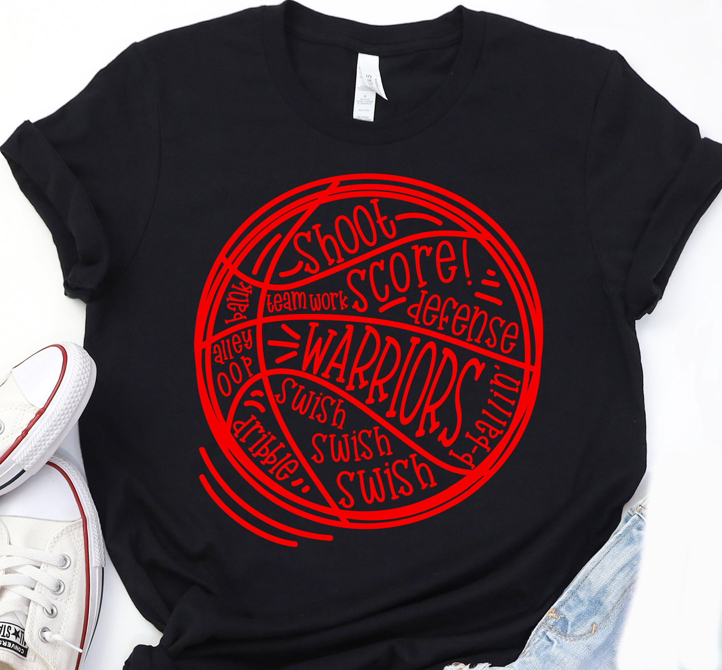 Warriors Basketball word art DTF Transfers