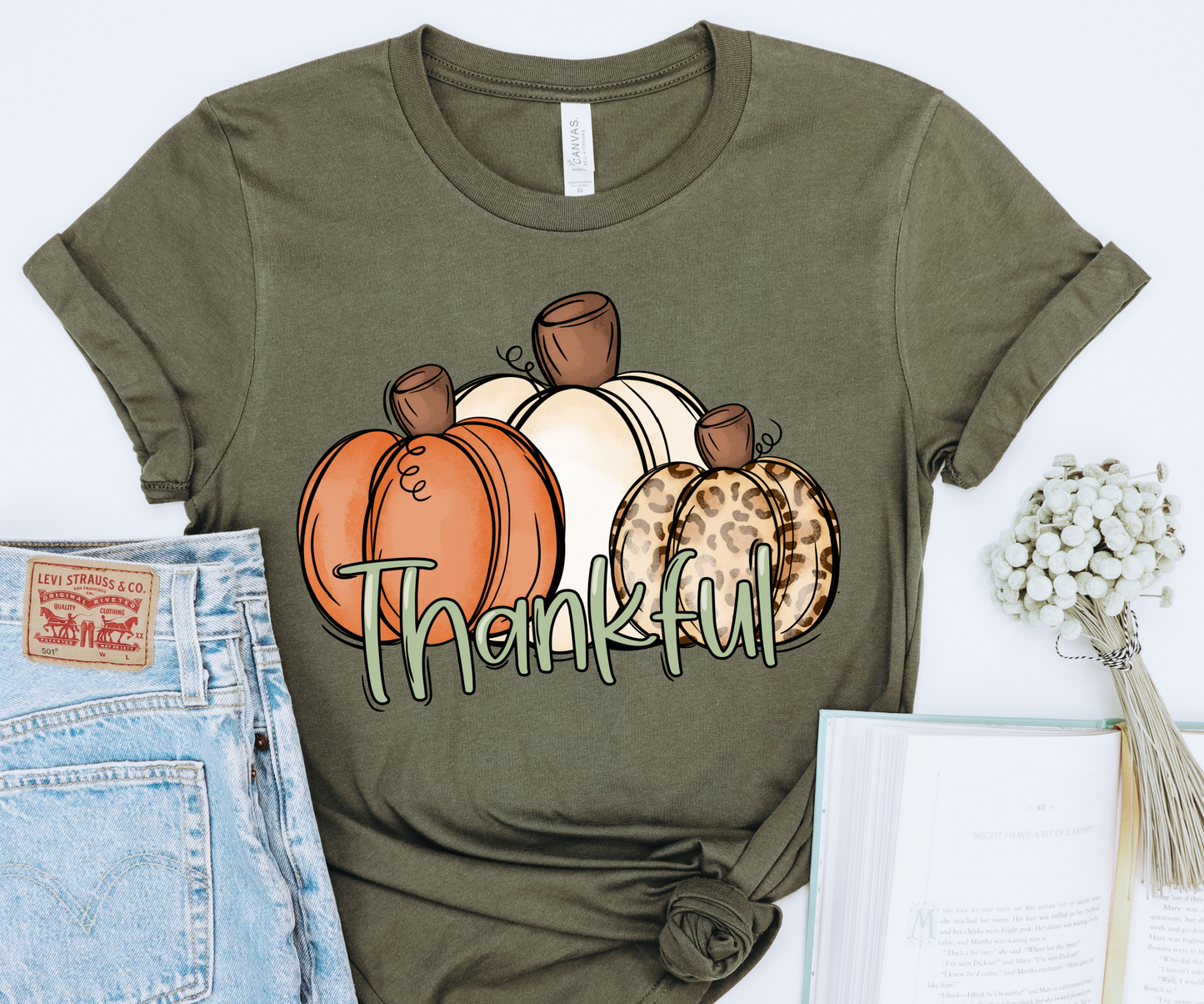 Thankful Pumpkin DTF Transfers DTF2172