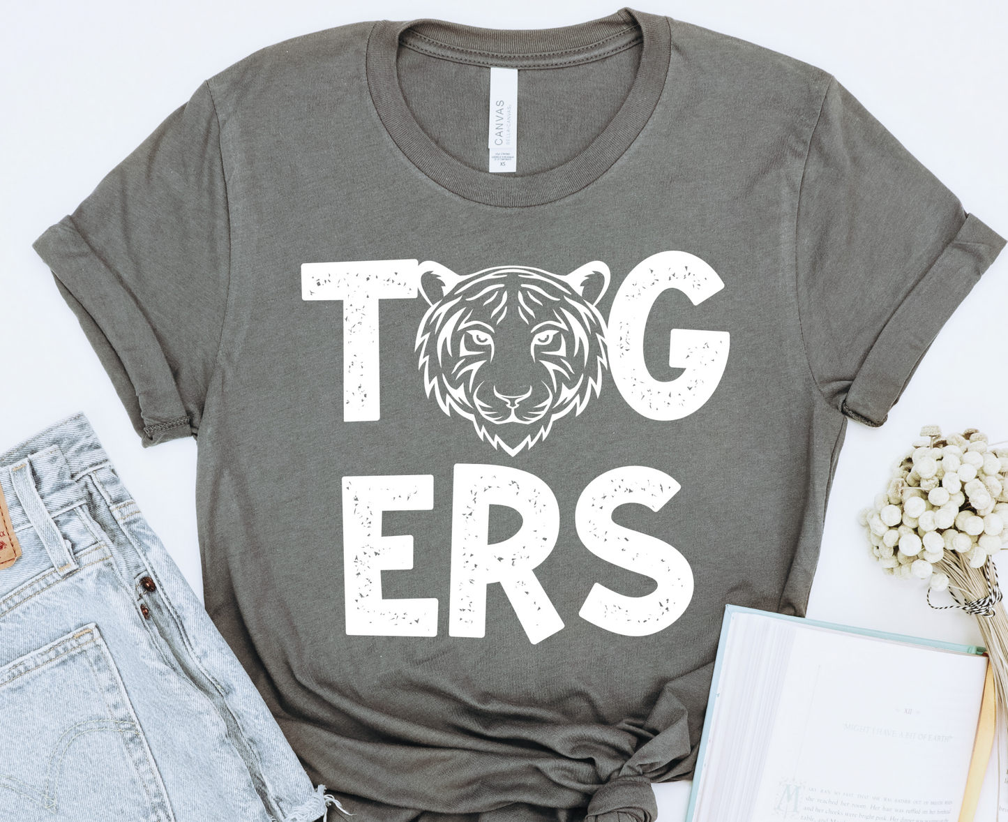 Tigers White DTF Transfers DTF2192