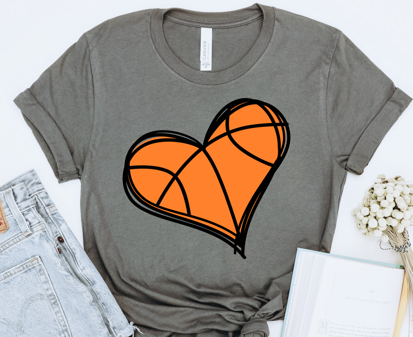 Basketball heart - DTF transfers DTF2029