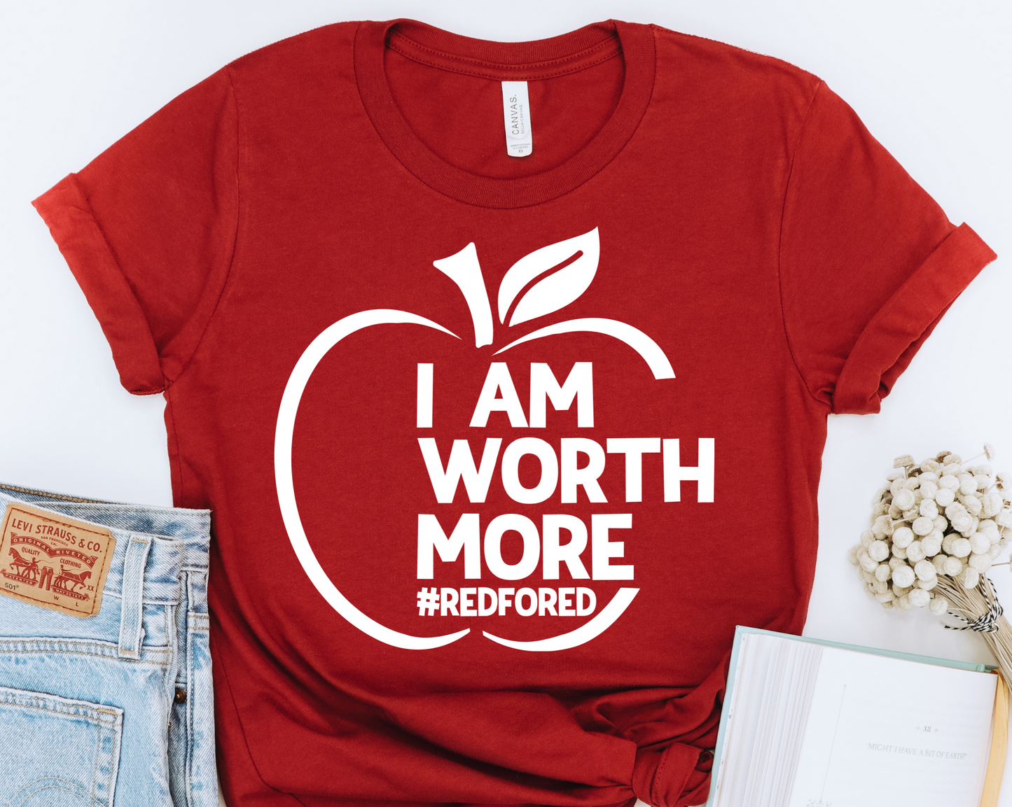 Red for Ed Teacher 001 DTF Transfers