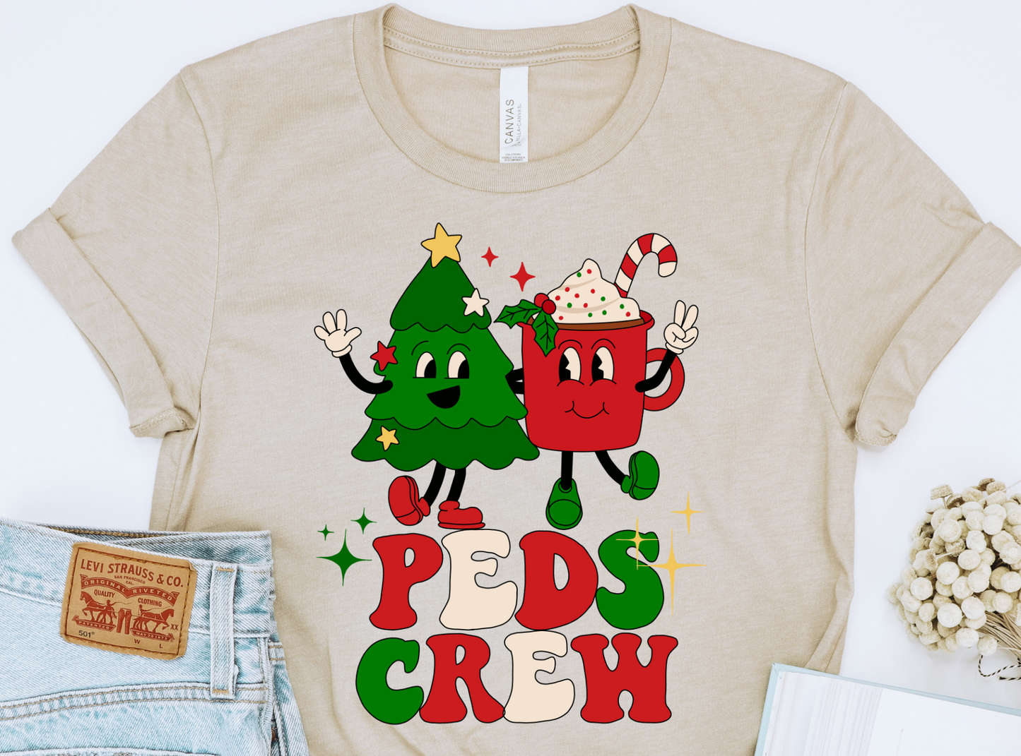 Pediatric Christmas PEDS CREW DTF Transfer DTF2185