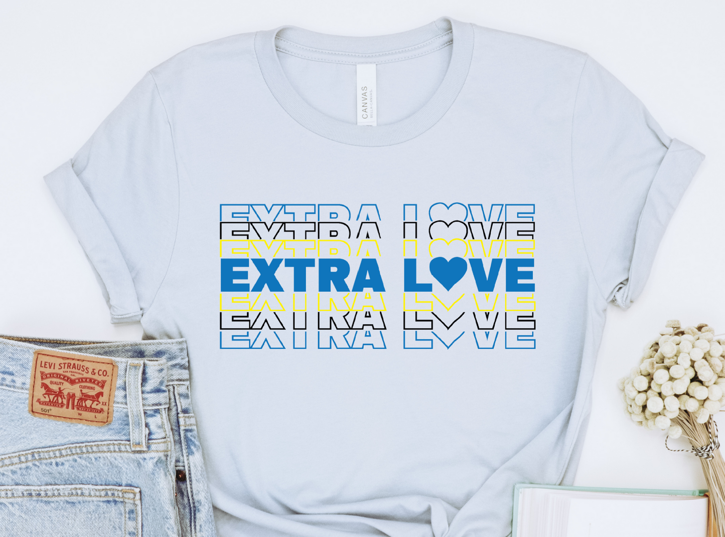 Extra Love Down Syndrome awareness DTF Transfers