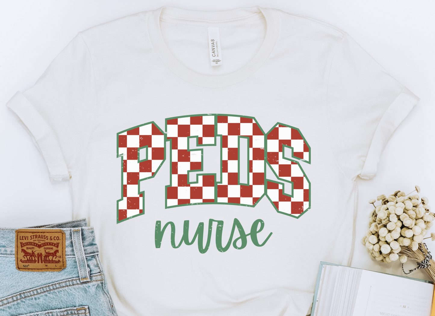 Pediatric Christmas PEDS Nurse DTF Transfer DTF2186
