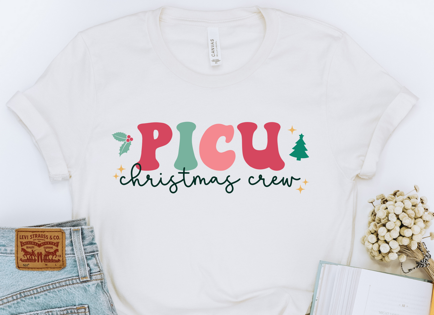 PICU crew Nurse Christmas DTF transfer DTF2187