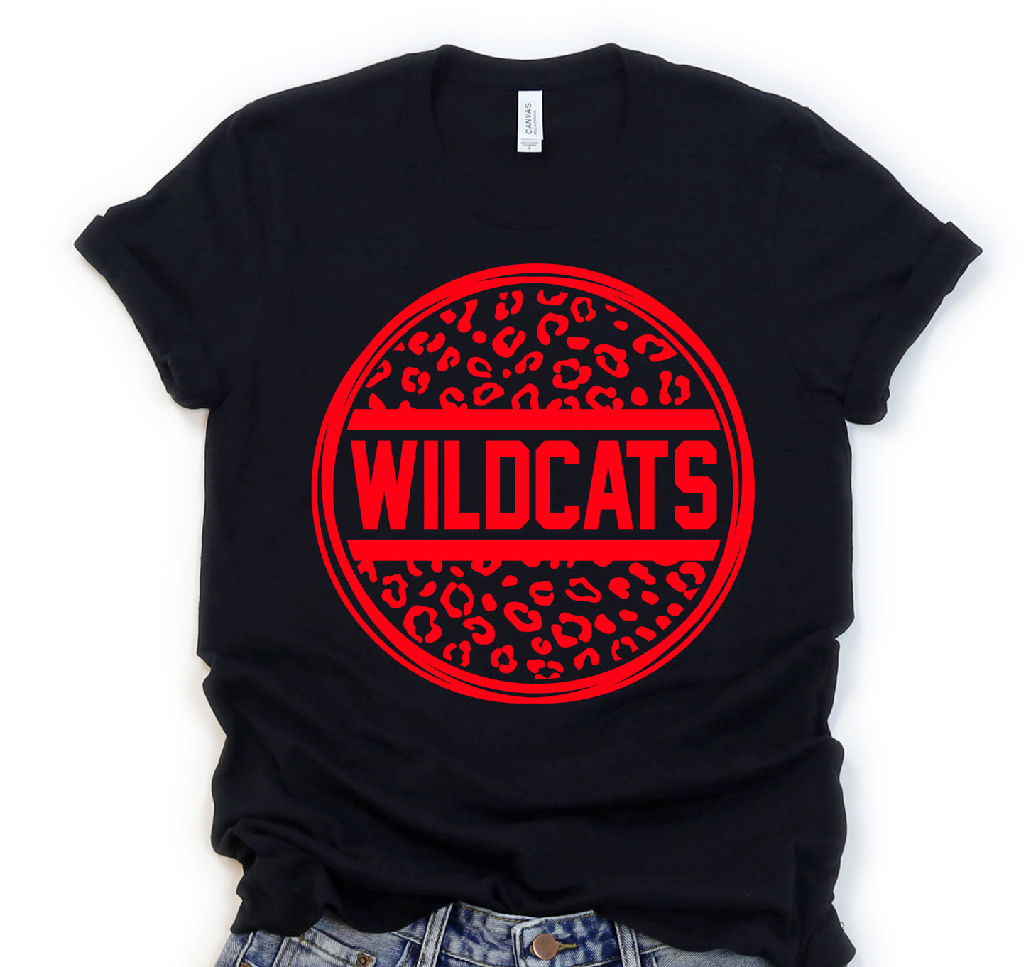 Wildcats Leopard print Red DTF Transfers