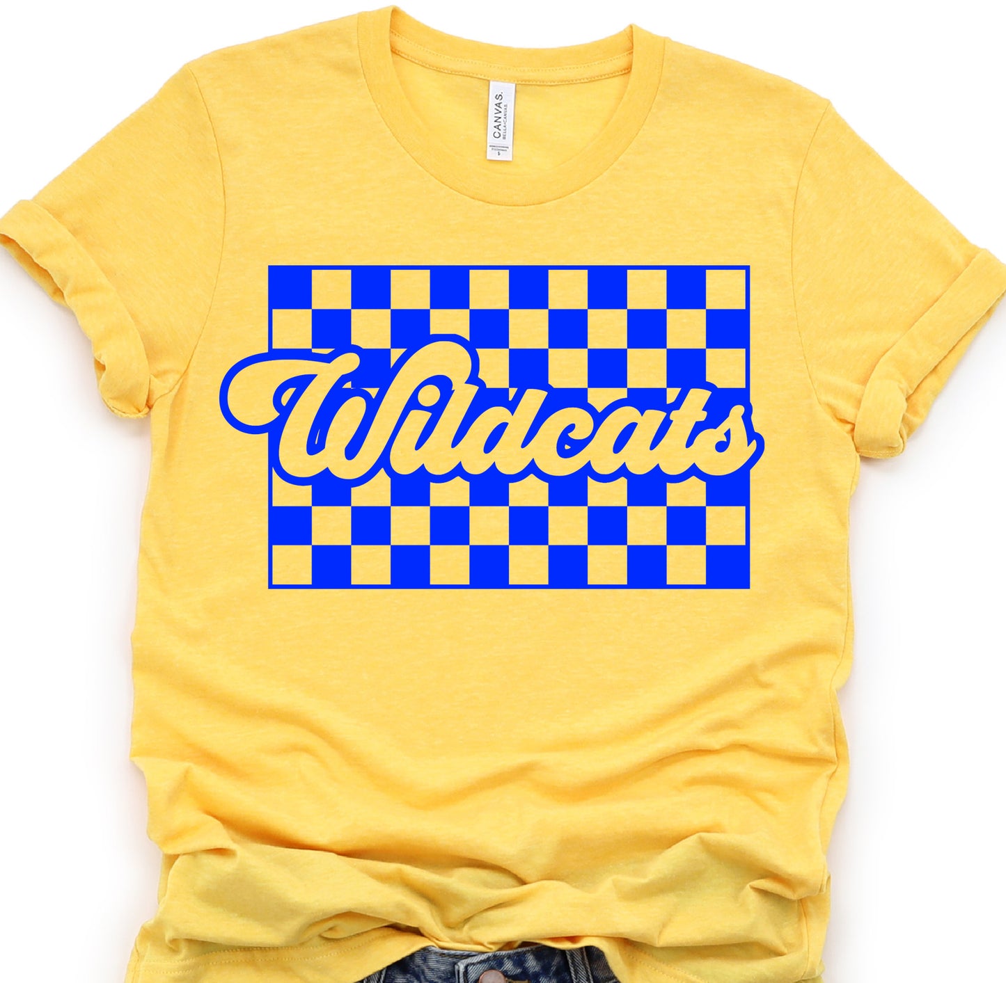 Retro Wildcats Blue DTF Transfers