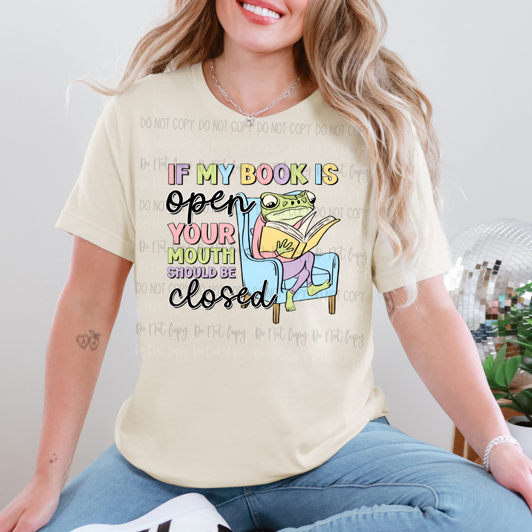 Book Open Mouth Closed DTF Transfer