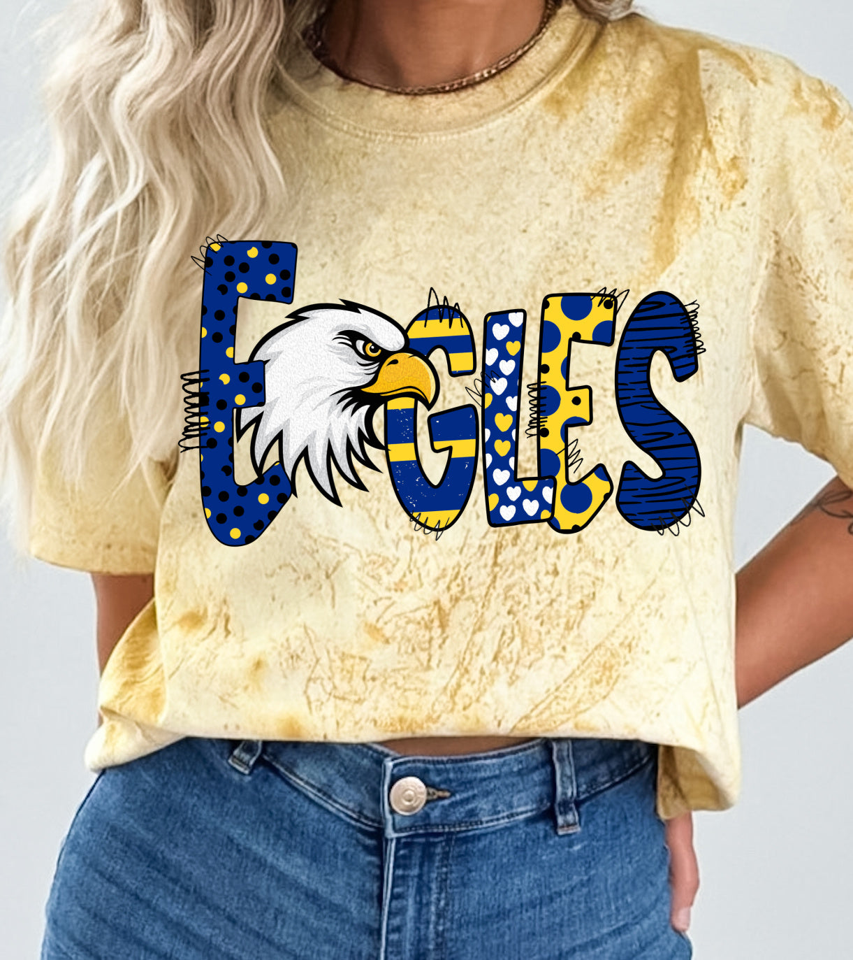 Eagles blue and yellow 001 DTF Transfers