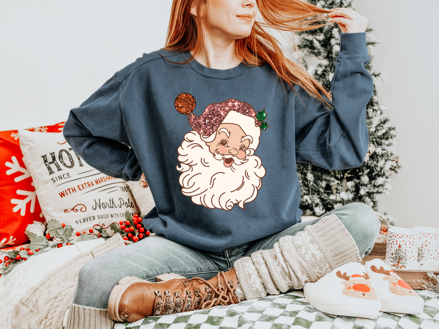 Christmas Basketball Santa - DTF Transfer DTF2255