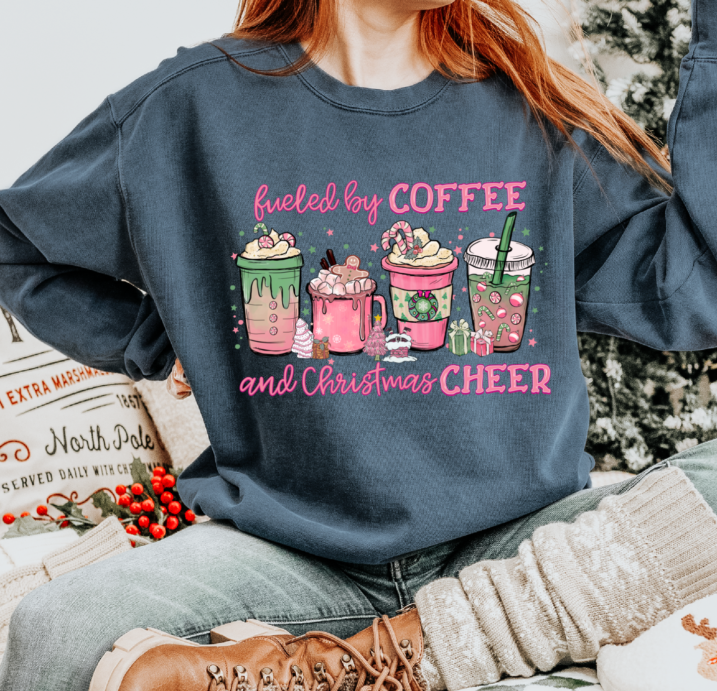 Coffee and Christmas Cheer DTF Transfers DTF2262