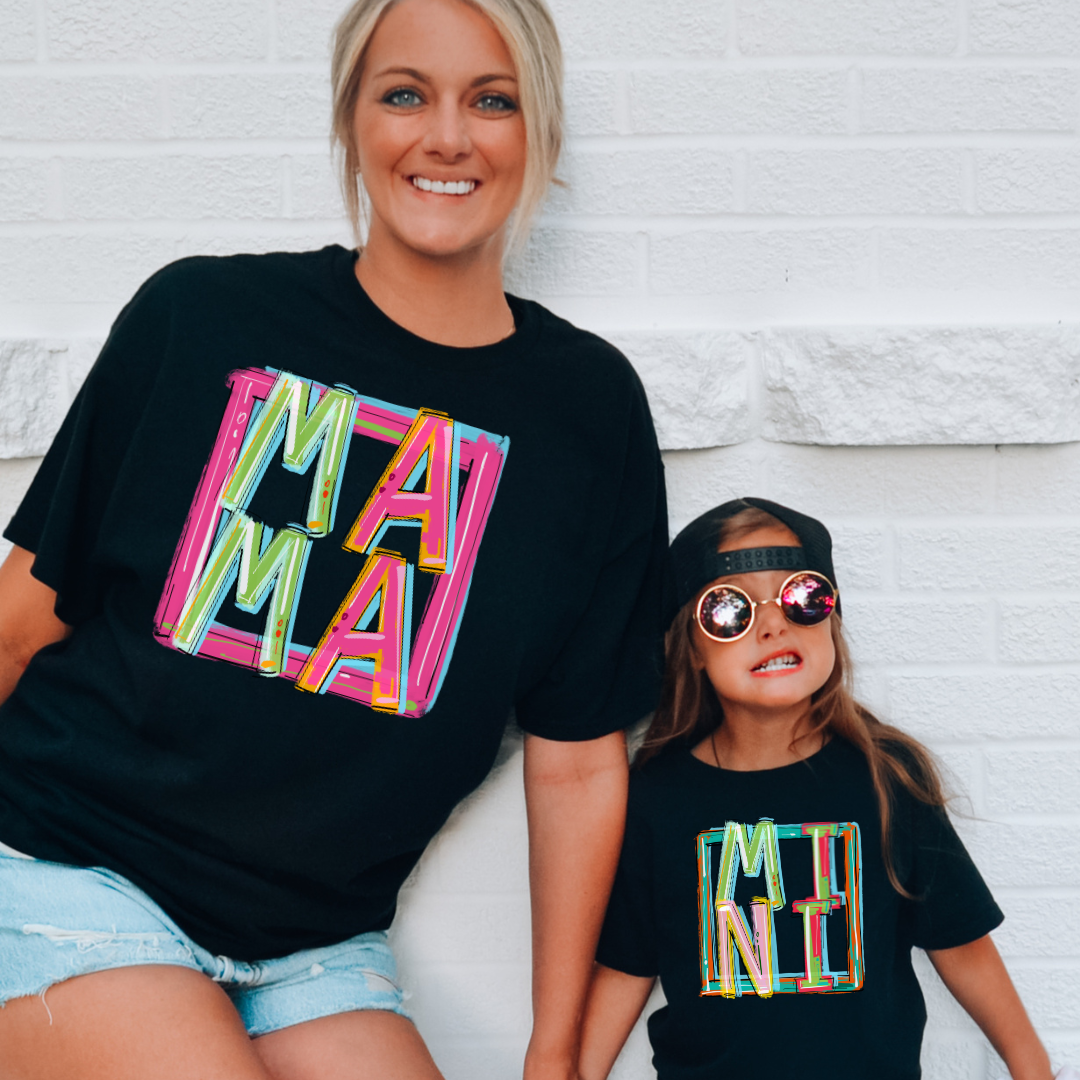 Mama/Mini Cheery Doodle Teacher DTF Transfer