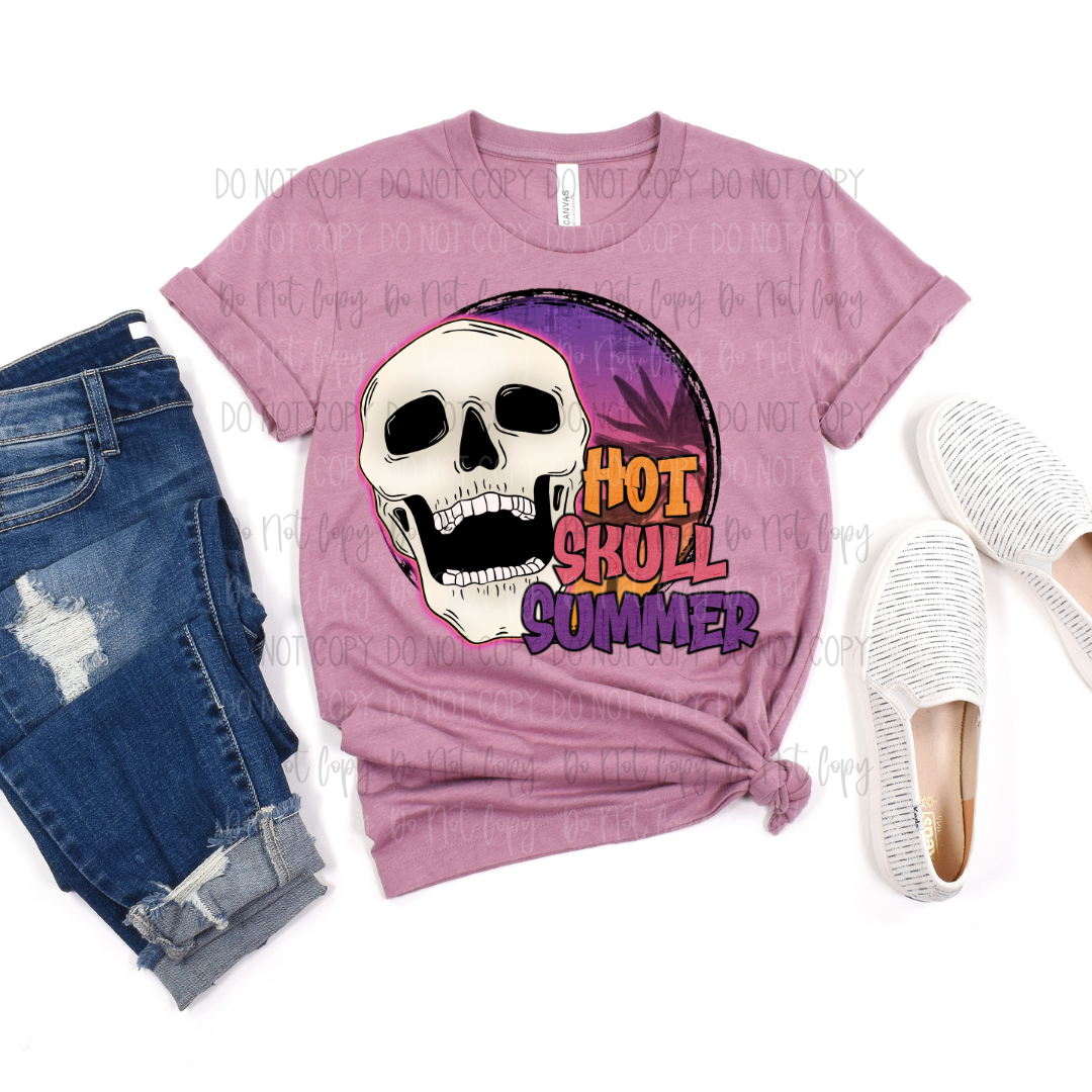 Hot Skull Summer DTF Transfer