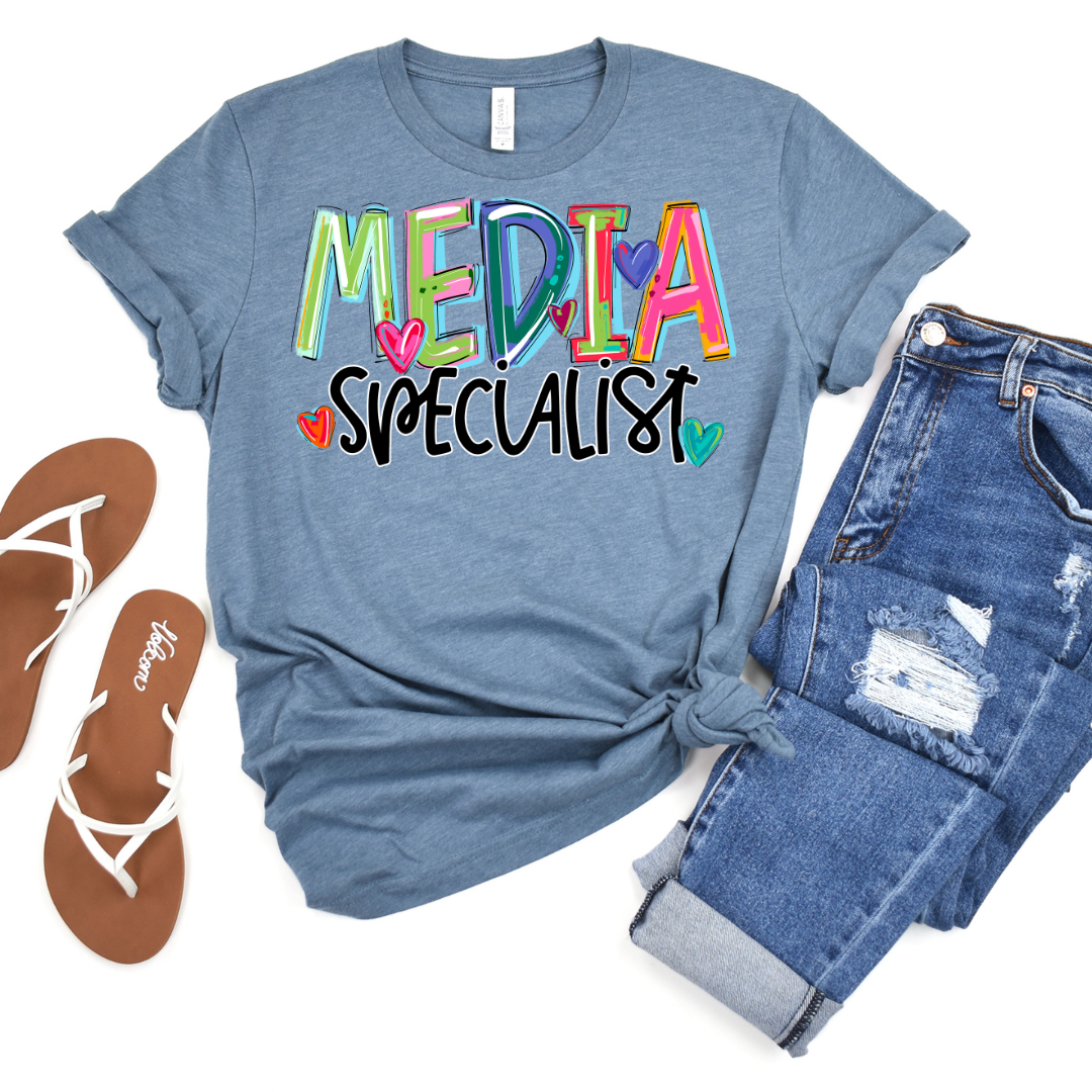 Media Specialist Cheery Doodle DTF Transfer