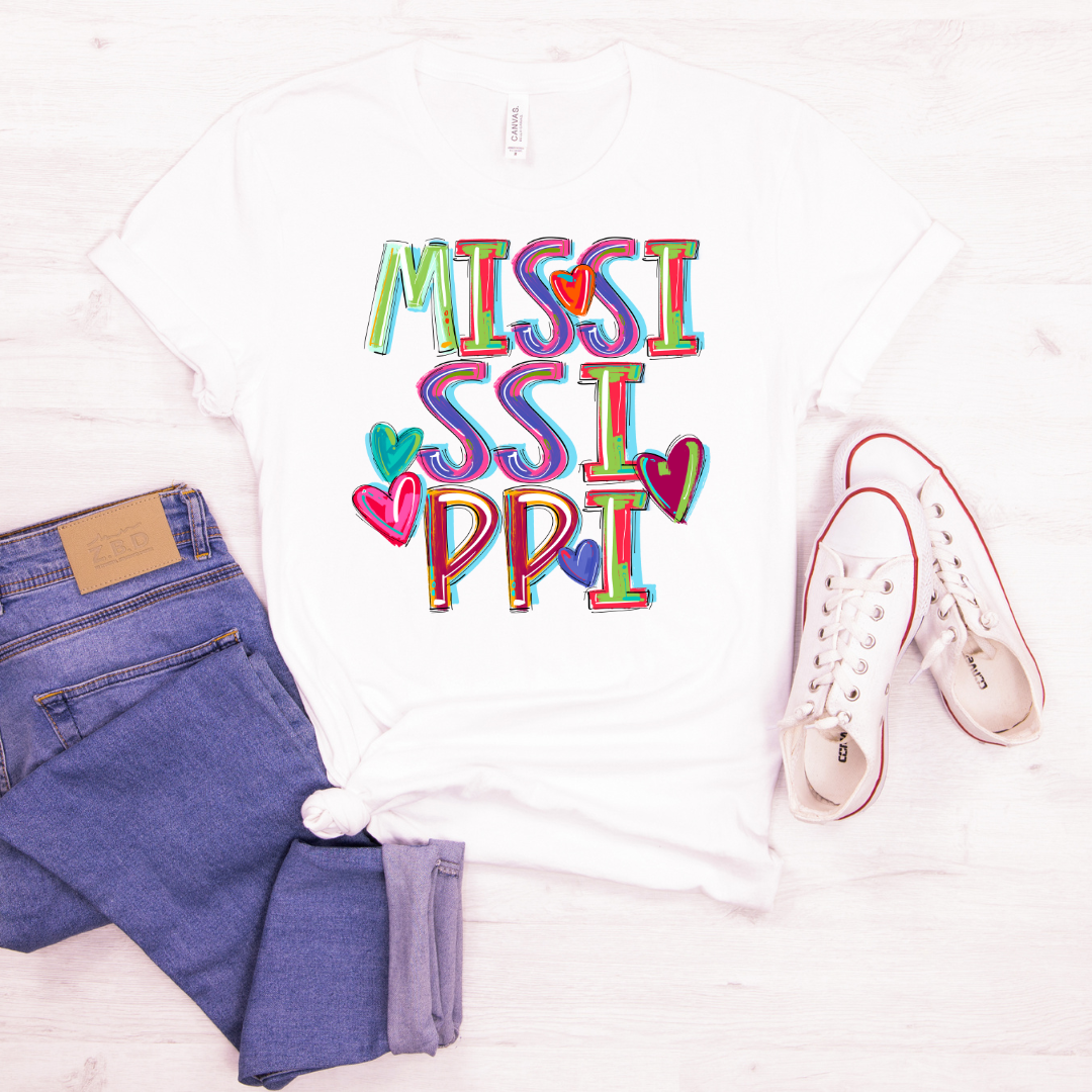 Mississippi Cheery Doodle DTF Transfer