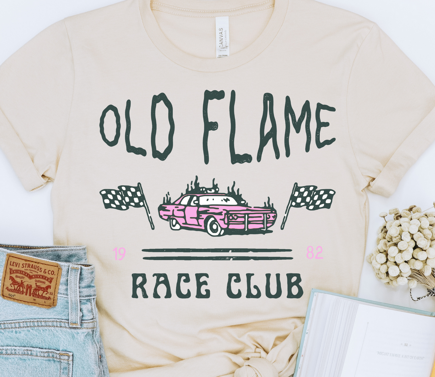 Old Flame Race Club DTF Transfer