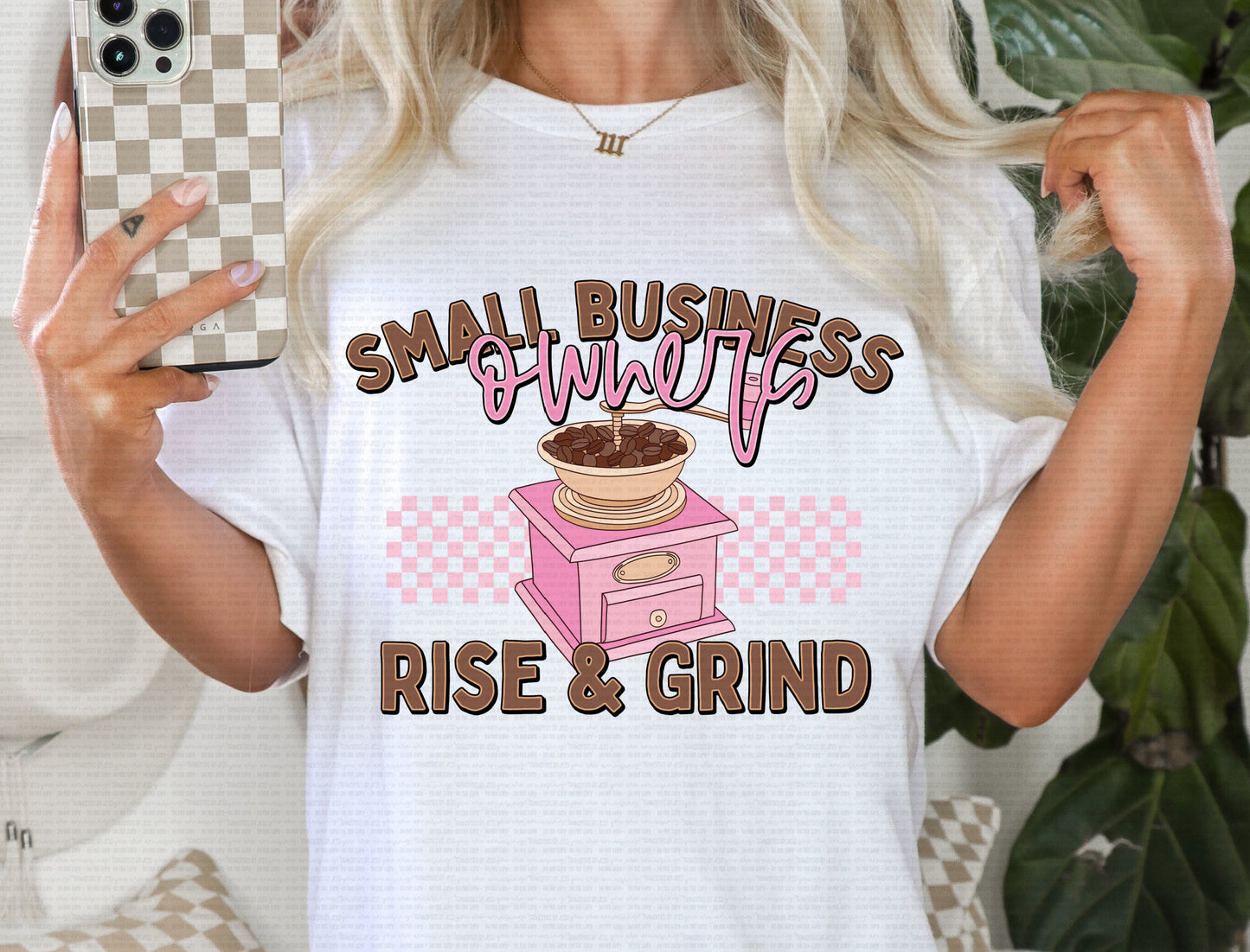Small Business Rise and Grind DTF Transfer