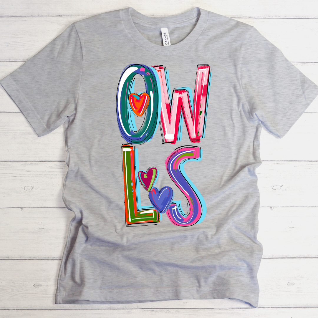 Owls Cheery Doodle DTF Transfer