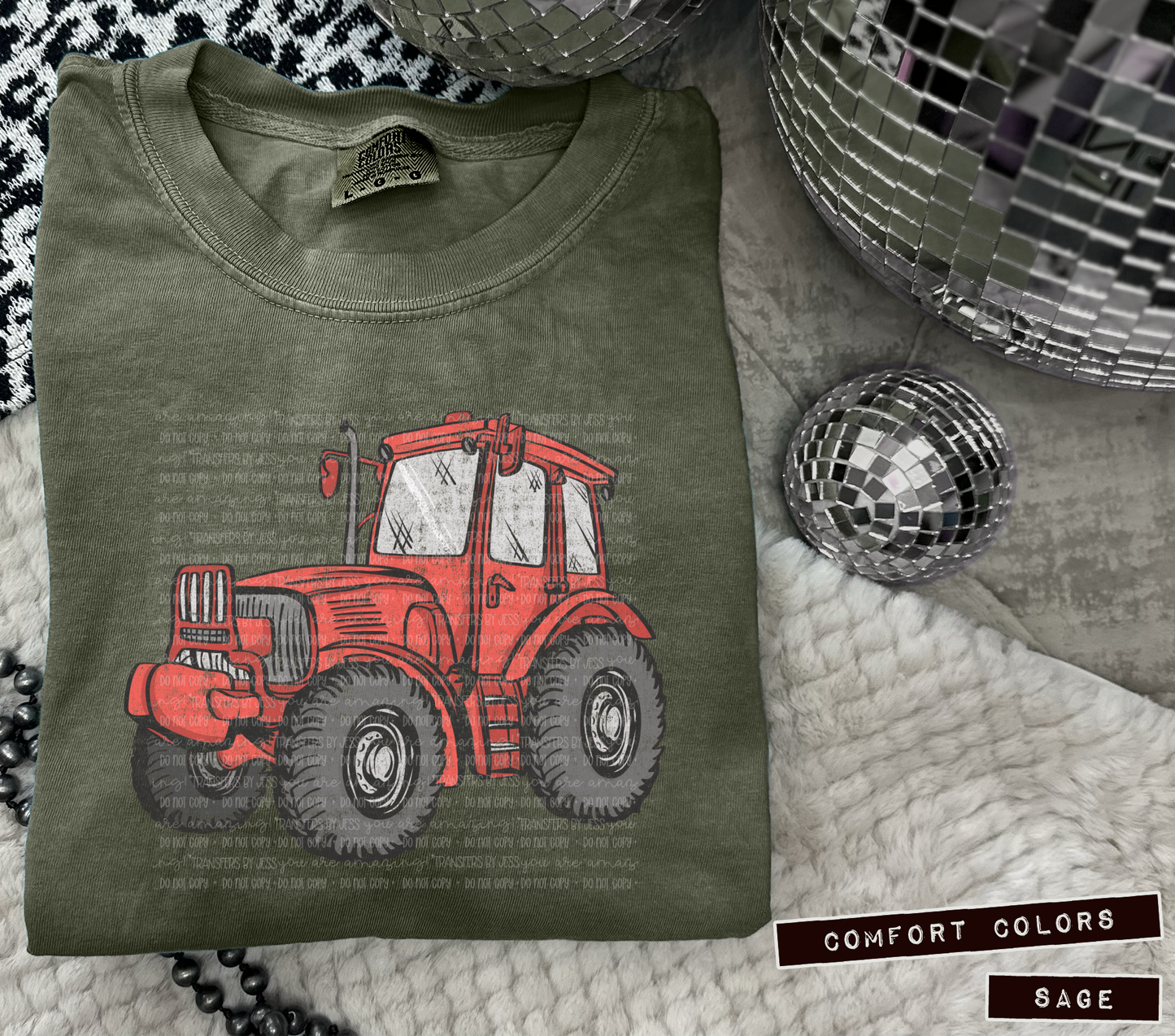 Red Tractor DTF Transfer