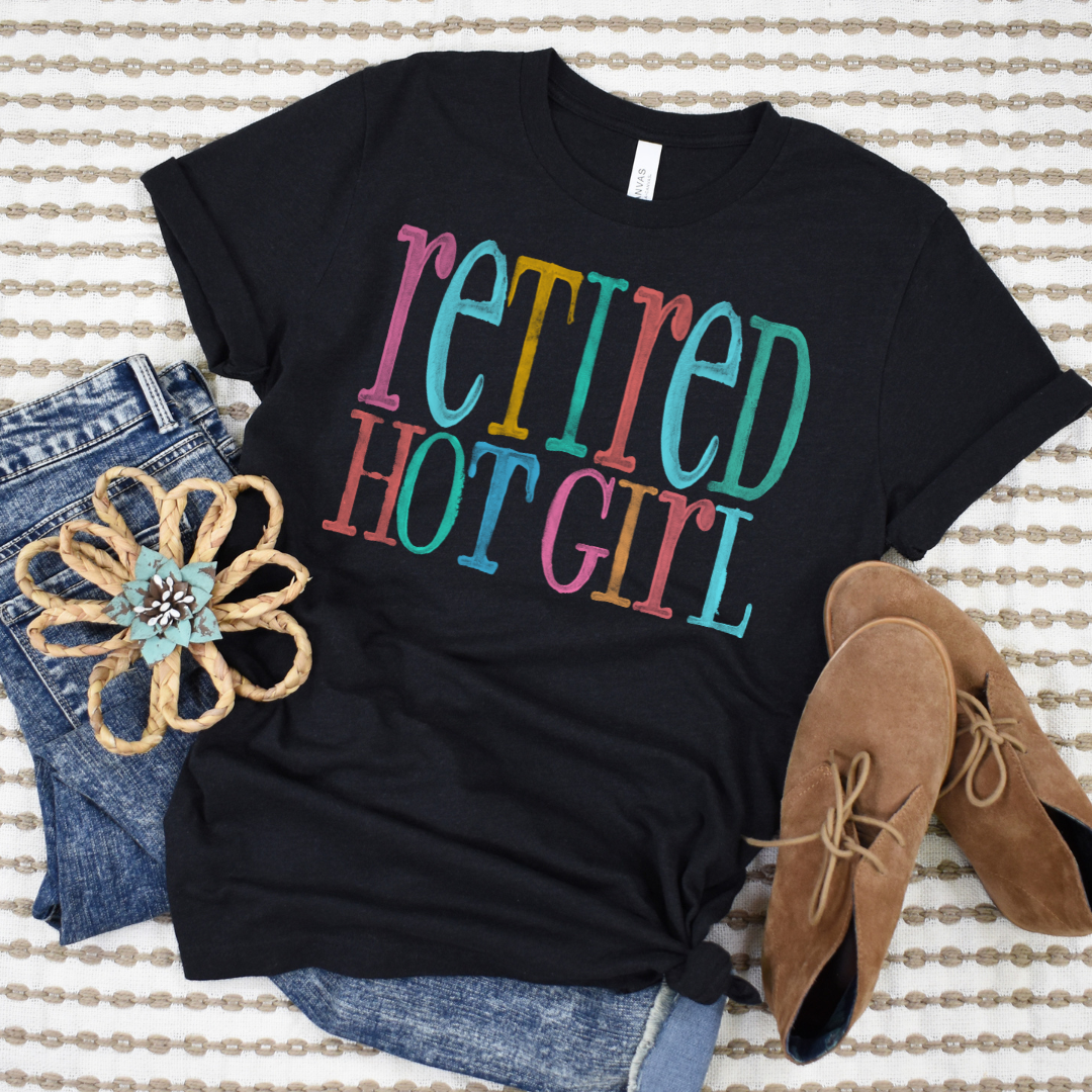 Retired Hot Girl Watercolor DTF Transfer