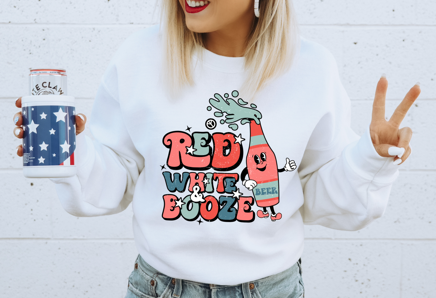 Red White and Booze 4th of July DTF Transfers