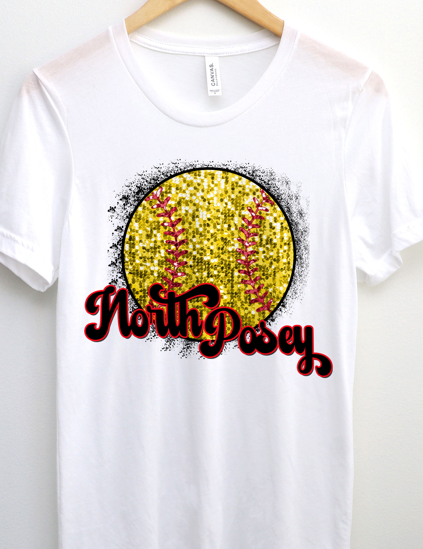 North Posey Sequin Softball - DTF Transfers - DTF1166